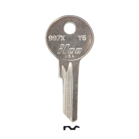 Ilco Ilco: Key Blanks, 997X-Y6 YALE (DL7X TAY 7X) ILCO-997X-Y6 YALE